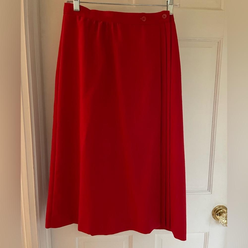 Vintage red wrap skirt size 16